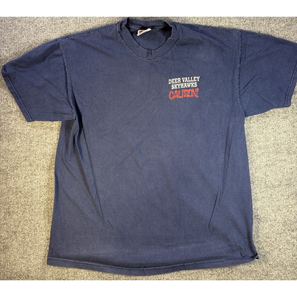 Vintage 80s Deer Valley Skyhawks T Shirt Arizona High School Hanes XL